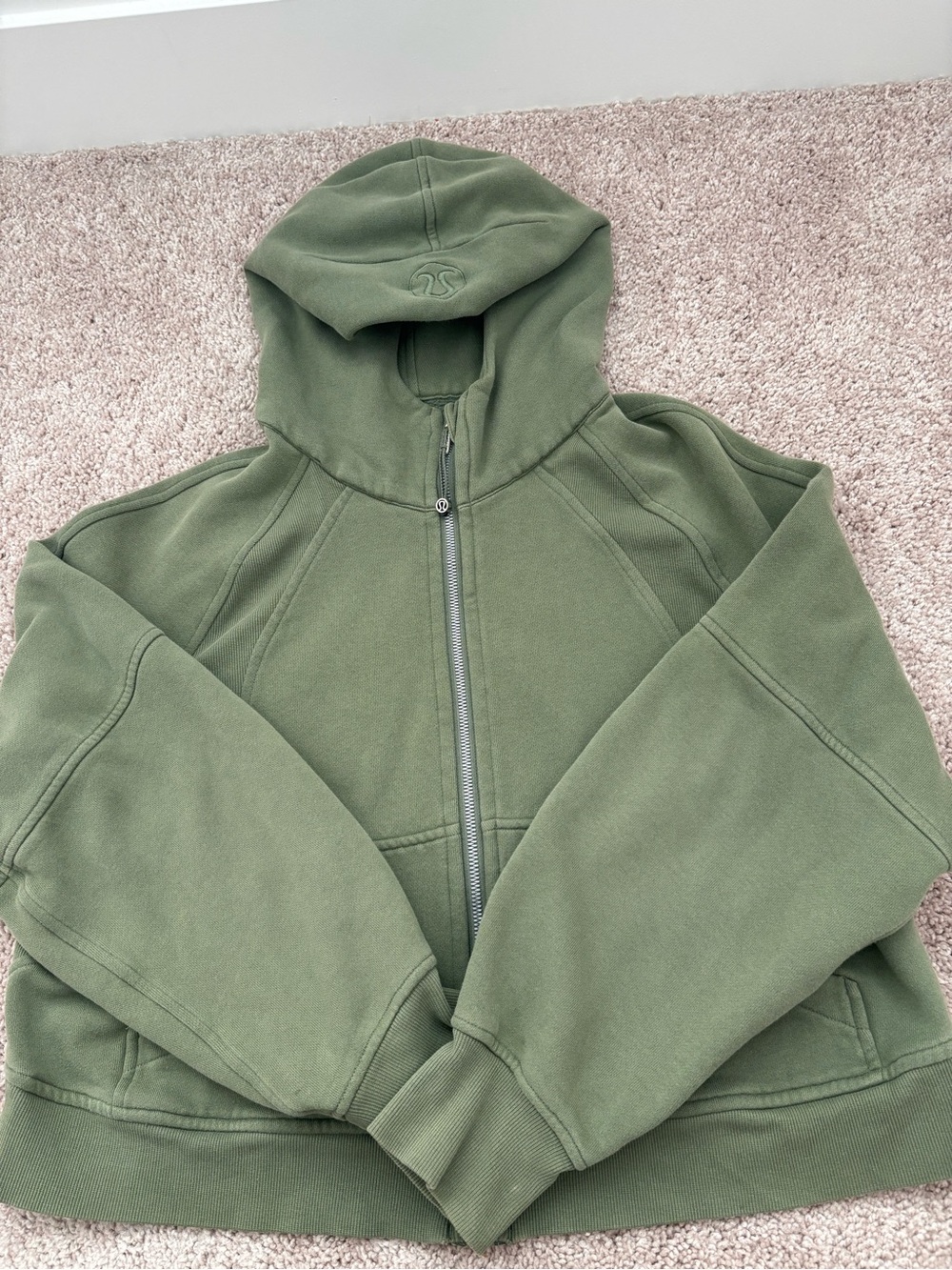 Lululemon scuba full zip in green